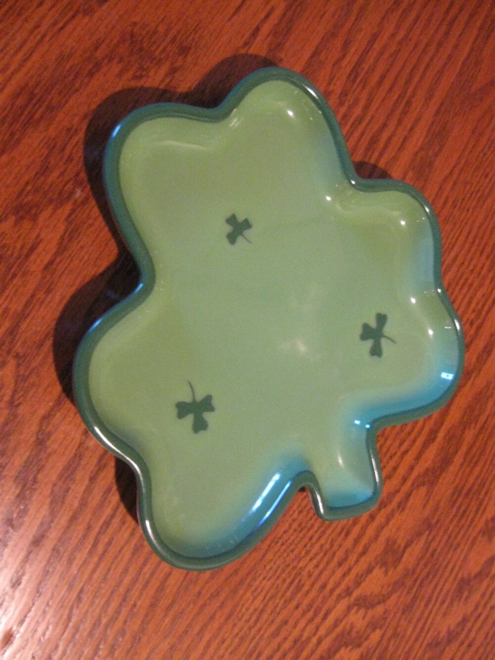 Shamrock Irish St Patrick's Ceramic Plate with Indents